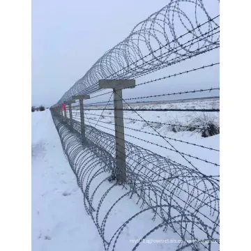 Galv pesado. Concertina Fence de alambre de afeitar para protección